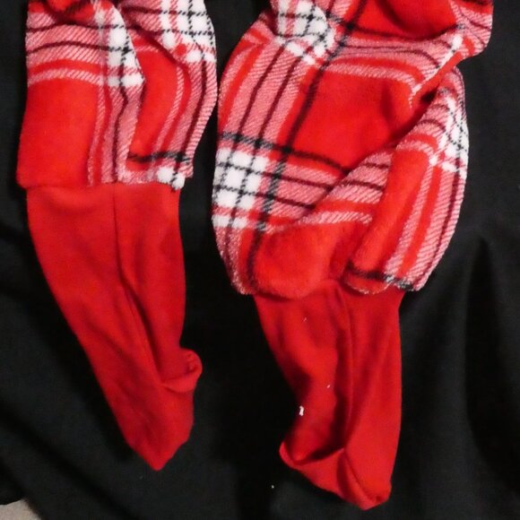 MIKK LOUNGE | xl - extra large | Plaid Fleece Zip-Up Front Closure Hooded Pajama - Picture 8 of 16